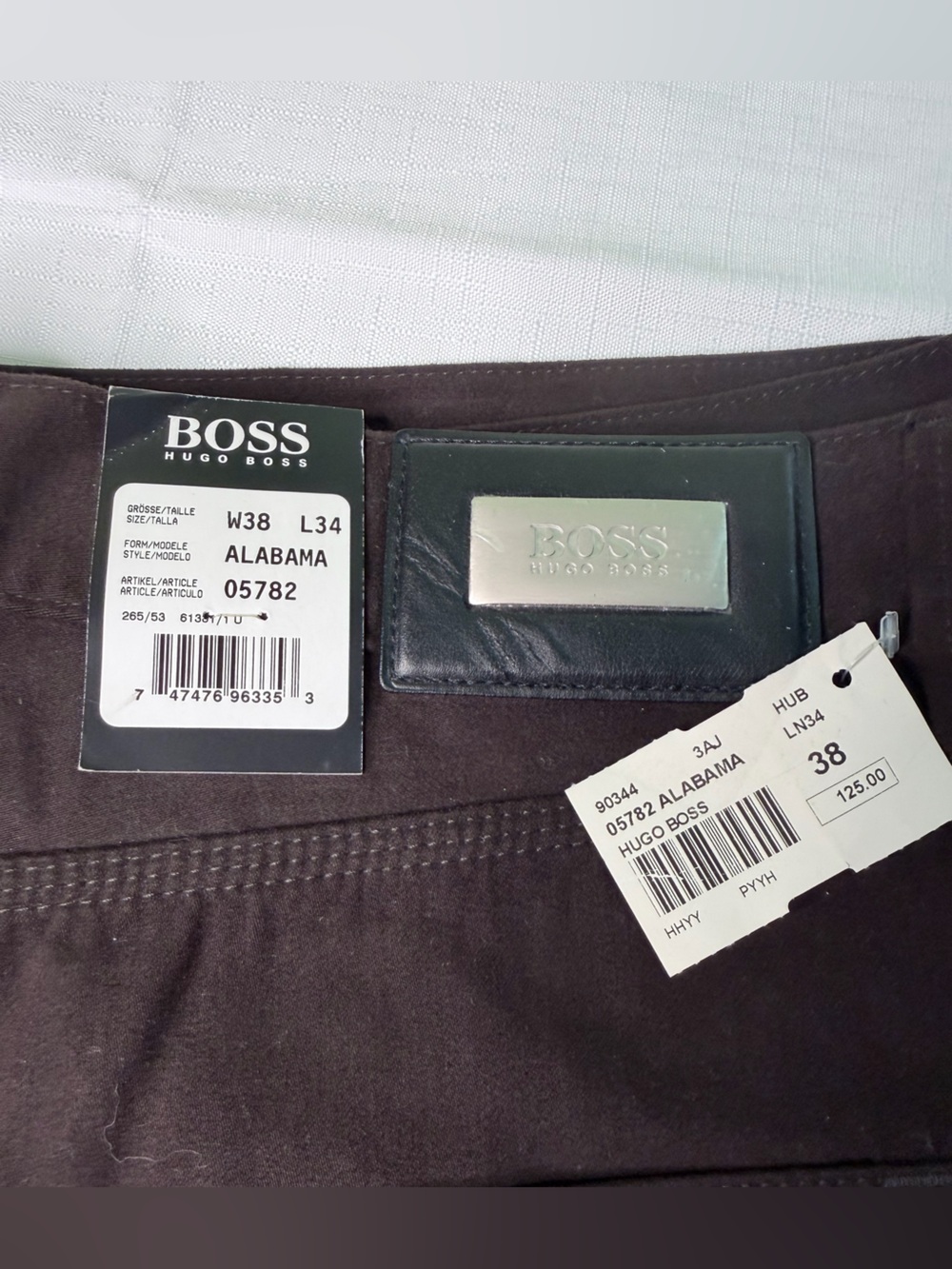 BOSS Alabama Slim Straight Jeans in Dark Brown